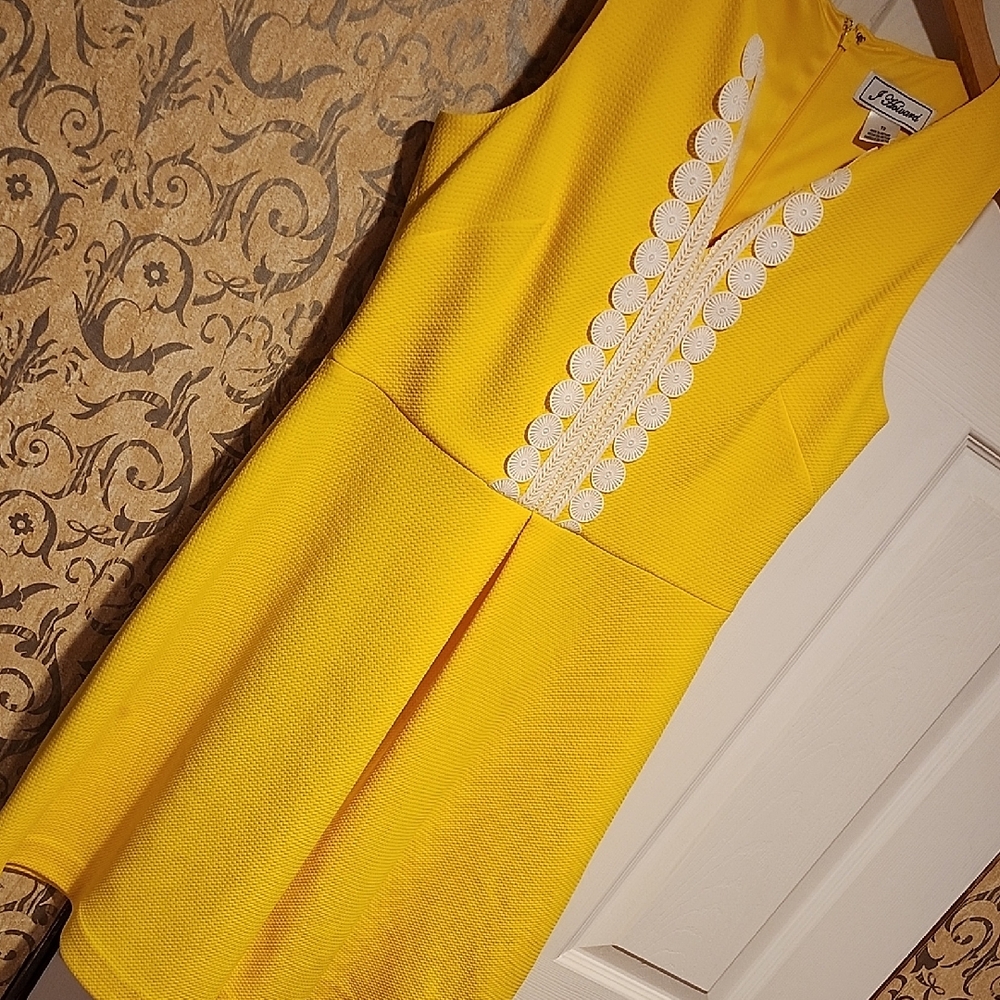 J. Howard Chic Yellow A-Line V-Neck Dress